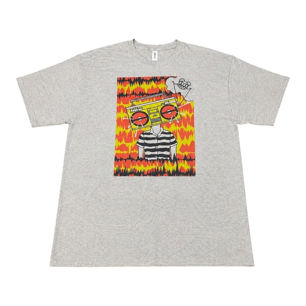 Mens Heather Grey Radiohead Graphic T-Shirt Short Sleeve XL